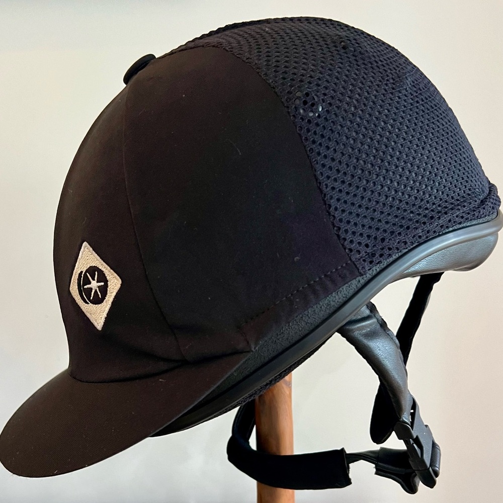 Charles Owen J3 Black Skull Riding Helmet - Size 58